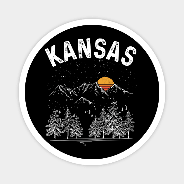 Vintage Retro Kansas State Magnet by DanYoungOfficial